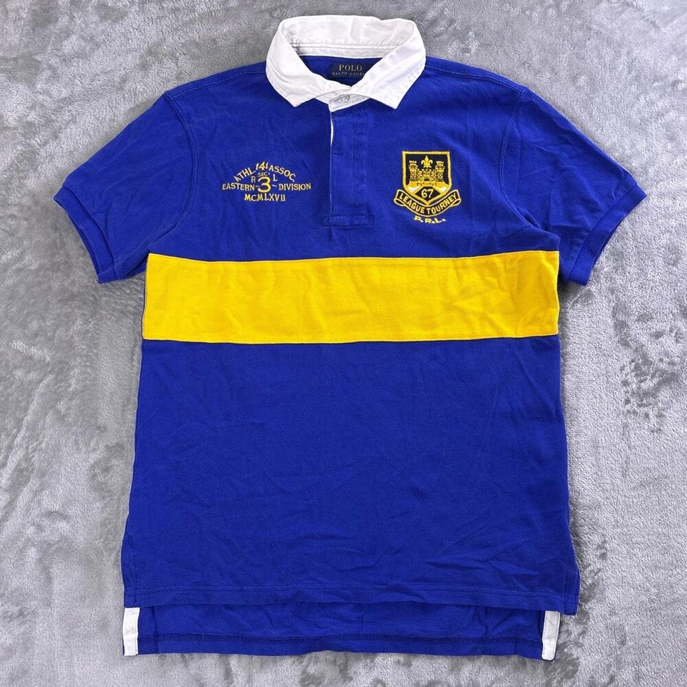 NWT Vintage Polo Ralph Lauren Rugby Shirt Men’s S League Tourney 3rd Division